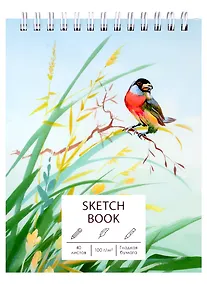 Купить Скетчбук А6+ 125*160 40л "Весна" белый офсет, 100г/м2, тв.обложка, евроспираль — Фото №1