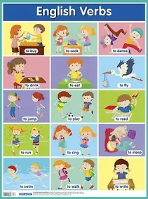 Купить Английские глаголы. English Verbs. Наглядное пособие для начальной школы — Фото №1
