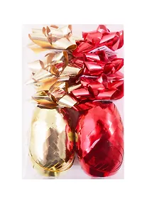 Купить Набор для упаковки 2 кокона, 6 бантов, золотой+красный, подвес — Фото №1