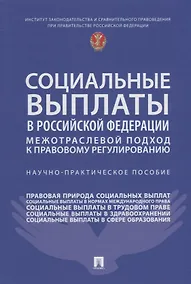 Купить Социальные выплаты в Российской Федерации: межотраслевой подход к правовому регулированию. Научно-практическое пособие — Фото №1