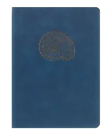 Купить Книга для записей А5- 80л кл. "Vesper. Синий" иск.кожа, замша, тисн.фольгой, тонир.блок, скругл.углы, ляссе — Фото №1