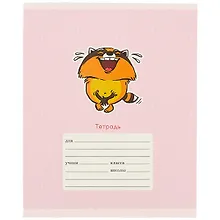 Купить Тетрадь в клетку Unnika, "Забавный енот", 24 листа, в ассортименте — Фото №1