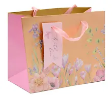 Купить Пакет А5 18*23*10 "With love.Gold" жен., бум.мат.ламинат — Фото №1