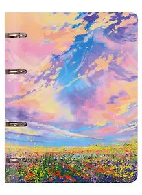 Купить Тетрадь на кольцах в клетку Listoff, "Безмятежность", 80 листов — Фото №1