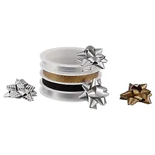 Купить Набор для упаковки "Grey and black микс" 4 ленты (3м), 4 банта — Фото №1