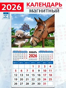 Купить Календарь 2026г 94*167 «Год лошади. Давай дружить» на магните — Фото №1