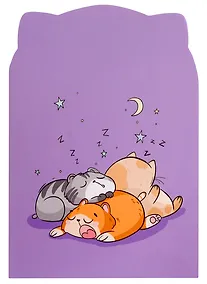 Купить Записная книжка 120*170 32л "СЛАДКИЙ СОН" фигурная вырубка, карт.обл., мат.ламинация, скоба — Фото №1