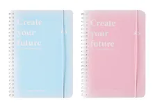 Купить Тетрадь 70 листов в клетку "Light and Poem", резинка, в ассортименте, Yoi — Фото №1