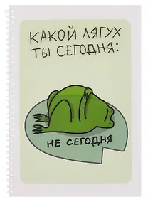 Купить Тетрадь А4 60л кл. "Не сегодня" евроспираль, прозр.пластик с печатью, скр.углы — Фото №1