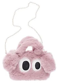 Купить Сумка плюшевая Глазки (розовая) (25х15) (12-38092-202405-B8) — Фото №1