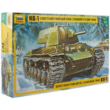 Купить Сборная модель ЗВЕЗДА, Танк, КВ-1, образца 1940 г, с пушкой, Л-11, 1:35 — Фото №1