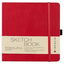 Купить Скетчбук "Euro business", 64 листа, красный, 15х15 см — Фото №1