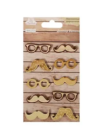 Купить Набор деревянных украшений Доктор Ватсон (7671) (10шт) (Рукоделие) (упаковка) — Фото №1