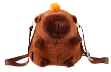Купить Сумкочка плюшевая Капибара с мандаринкой (20х18х5) (12-12415-202411-B11) — Фото №1
