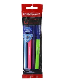 Купить Ручки шариковые синие 04шт "U-109 Stick&Grip Neon" 1,0мм, подвес, ErichKrause — Фото №1