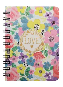 Купить Записная книжка А7 80л кл. "Flower love pastel" спираль, Kairui — Фото №1