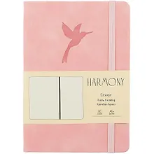Купить Записная книжка А6+ 80л "Harmony. Розовый" иск.кожа, тв.переплет, термотиснение, ляссе, резинка, инд.уп. — Фото №1