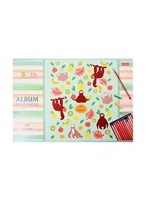 Купить Альбом для рисования Hatber, "Ленивцы", А4, 16 листов, на скрепке, в ассортименте — Фото №1