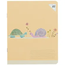 Купить Тетрадь в линейку Academy Style, "Рисунки животных", 12 листов, в ассортименте — Фото №1