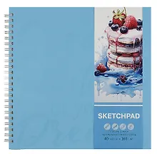 Купить Скетчбук А5 40л "ДЕСЕРТ" гребень, белый офсет — Фото №1