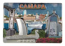 Купить Магнит двойной фольга под смолой Самара.Коллаж (025-22-55) — Фото №1