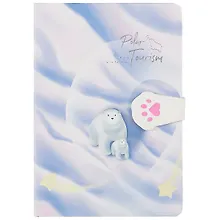 Купить Блокнот с застежкой-лапкой "Белый медведь. Stars Arctic", 256 страниц, 13 х 19 см — Фото №1