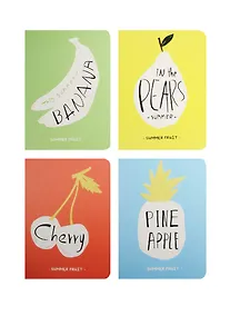 Купить Записная книжка А6 24л кл. "Фрукты" карт.обл., сшивка, ассорти, Languo — Фото №1