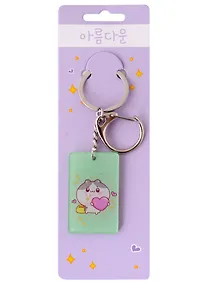 Купить Брелок Котик с сердечком (акрил) (3х5) — Фото №1