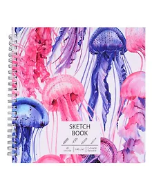 Купить Скетчбук 195*195 40л "Медузы" белый офсет, 140г/м2, тв.обложка, евроспираль — Фото №1