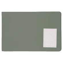 Купить Еженедельник недат. 64л 160х105 "NUANCES" эвкалипт, 7Б, иск.кожа, тв.переплет, тонир.блок, нашивка с тисн.фольгой, скругл.углы, ляссе, инд.уп — Фото №1