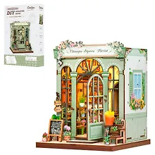 Купить CWGC201 Конструктор интерьерный – сборный домик CuteBee - Магазин цветов "Елисейские Поля", 199 деталей (материалы: дерево, картон, пластик, металл), со световыми эффектами (подсветка интерьера), с питанием от 2хААА батареек (не включены), серия DIY, воз — Фото №1