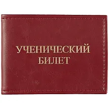 Купить Обложка на ученический билет, бордовая — Фото №1
