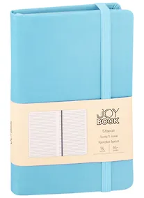 Купить Записная книжка А6 96л лин. "Joy Book. Аквамарин" иск.кожа, тонир.блок, скруг.углы, ляссе, резинка, карман на задн.форзаце — Фото №1