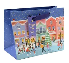 Купить Пакет А4 26*31*12 "Домики" НГ, бум.мат.ламинат — Фото №1