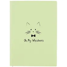 Купить Записная книжка А6+ 56л лин. "КОТ" мягк.переплёт, шелкография, ляссе, инд.уп. — Фото №1