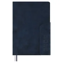 Купить Ежедневник дат. 2026г. А5 176л "Тиволи глосс" синий, кожзам, тв.переплет, блинт.тиснение, офсет, справ.мат-лы, закругл.углы, 2 ляссе, инд.уп — Фото №1