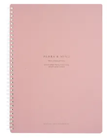 Купить Тетрадь в клетку Be Smart, Flora, А4, 96 листов, розовая — Фото №1