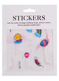 Купить Наклейки для ткани и кожи Фламинго с радугой — Фото №1