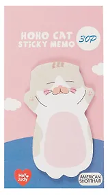 Купить Закладки самоклеящиеся 6*11 см 30 листов, "Hoho cat", в ассортименте — Фото №1