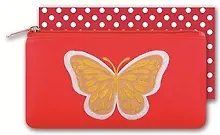 Купить Пенал школьный Феникс+ "Бабочка на красном" без наполнения, 20 x 10 см — Фото №1