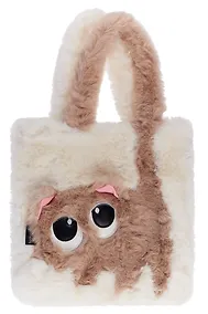 Купить Сумка-шоппер плюшевая Котик (белая) (35х32х7) (12-G13455-202411-B1) — Фото №1