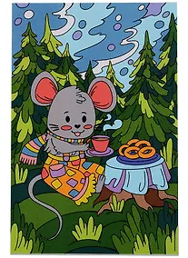 Купить Набор для творчества LORI. Картина по номерам "Лесное чаепитие" — Фото №1