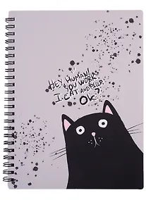 Купить Тетрадь в клетку Be Smart, "Hey human. Кот", 80 листов — Фото №1