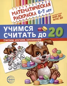 Купить Математическая раскраска 6-7 лет. Учимся считать до 20. Черно-белая — Фото №1