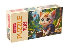 Купить Пазл 108 элементов "Котик-рыбак" 300х210мм — Фото №1