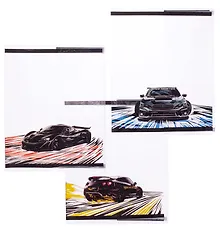 Купить Обложки 03шт д/тетрадей "Неоновые тачки" 350*216мм, ПВХ 120мкм, подвес — Фото №1