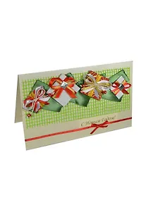 Купить Открытки ручной работы дизайн №06 Новогодний "Подарки" 00008684 (Нот) — Фото №1