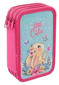Купить Пенал 3 отделения "Pretty bunny" 19*11 см — Фото №1