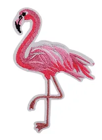 Купить Термонаклейки Фламинго вышитый, 8 х 11 см — Фото №1