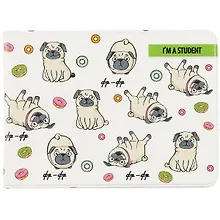 Купить Обложка для студенческого Мопсы фр-фр (СБ2019-047) — Фото №1